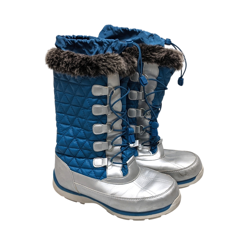 Lands' End Girls Insulated Quilted Winter Boots Size 6